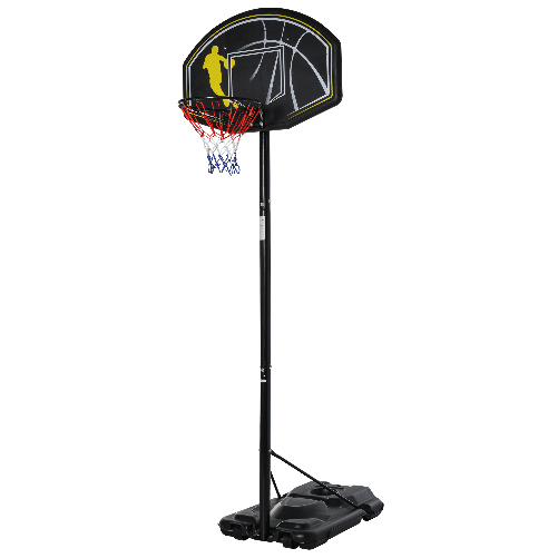 HOMCOM Canestro da Basket Altezza Regolabile in Acciaio con Base