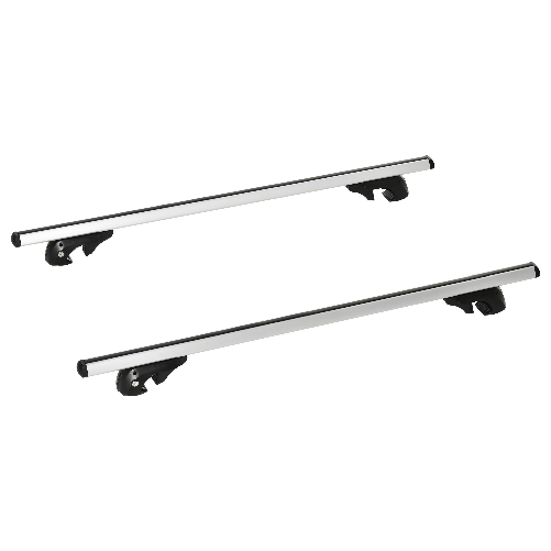 HOMCOM Barre Portapacchi per Auto con Serratura e Chiavi in Lega di Alluminio 125x5.5x7cm, Max. 75 kg