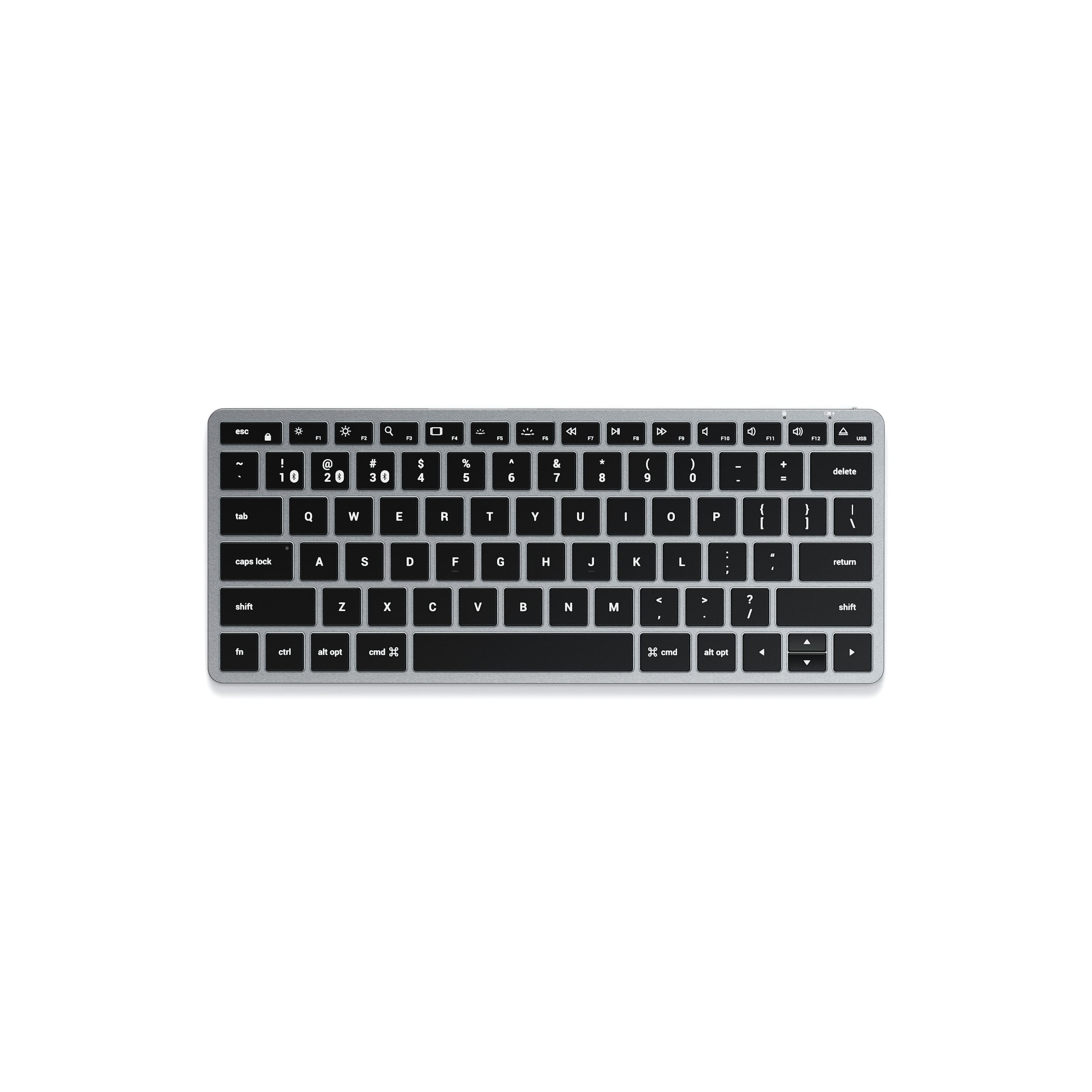 Satechi Slim X1 tastiera Bluetooth QWERTY Italiano Nero, Grigio