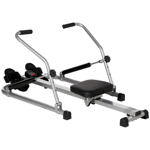 HOMCOM Vogatore Pieghevole, 4 Livelli di Resistenza e Display, Acciaio e ABS, 129x70x70 cm