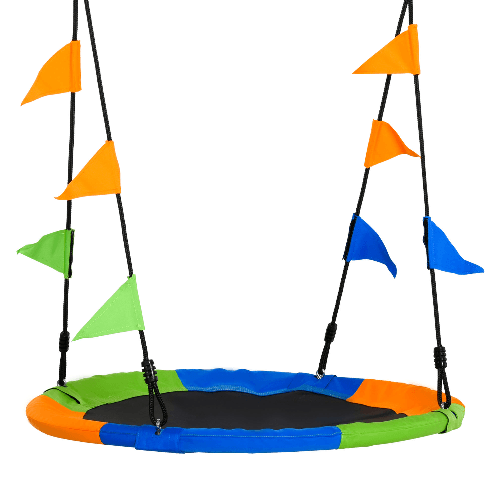 Outsunny Altalena Rotonda per Bambini +3 Anni per Esterni e Interni Multicolor