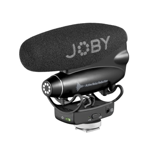 JOBY Wavo PRO Microfono Direzionale Professionale con Riduzione Attiva del Rumore Joby JB01715-BWW microfono Nero Microfono per fotocamera digitale