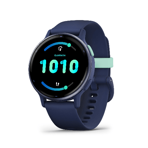 Garmin Vivoactive 5 3,05 cm (1.2") AMOLED 42 mm Digitale 390 x 390 Pixel Touch screen Blu Wi-Fi GPS (satellitare) Garmin Vivoactive 5 3,05 cm (1.2") A