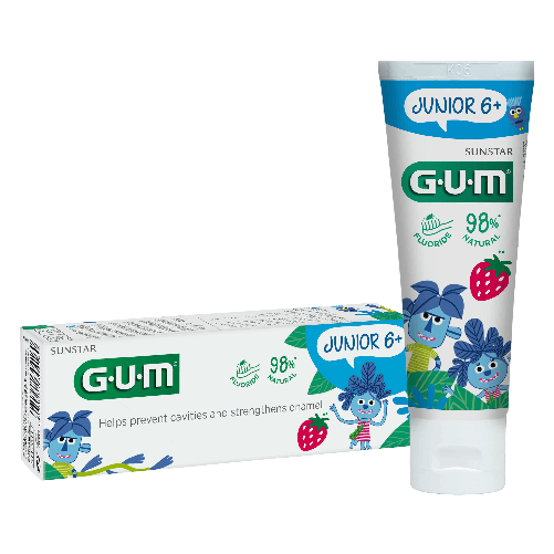 Gum Dentifricio 50 Ml. Bimbi Junior 6 Anni Fragola Made In Italy GUM Junior Monster 50 ml