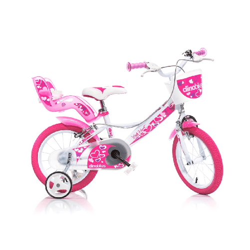 Bicicletta per Bambina Ruota 14 Pollici 3 4 5 6 Anni Rotelle 2 Freni Bici Bimba