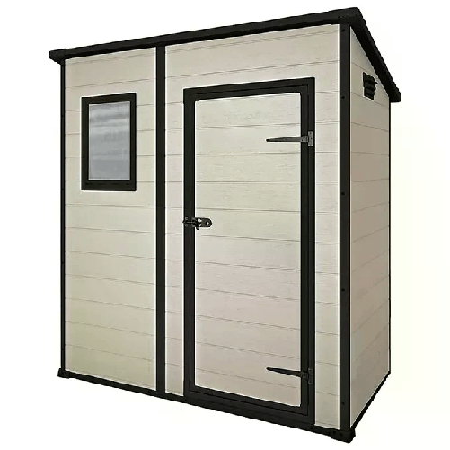 Keter Manor Pent 6x4 Casetta in plastica con effetto legno