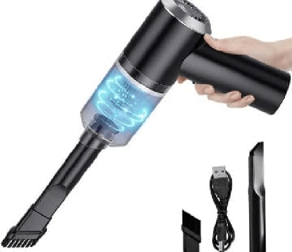 MF artSHOP Mini Aspirapolvere Portatile 3 in1 Ricaricabile USB Auto Casa Ufficio 120W Accessori Soffia Aspira Mini Aspirapolvere Portatile 3 in1 Rica