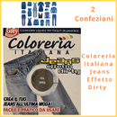 Coloreria italiana grey set 2 colorante per tessuti colore  jeans effetto dirty tinteggiare vestiti abbigliamento