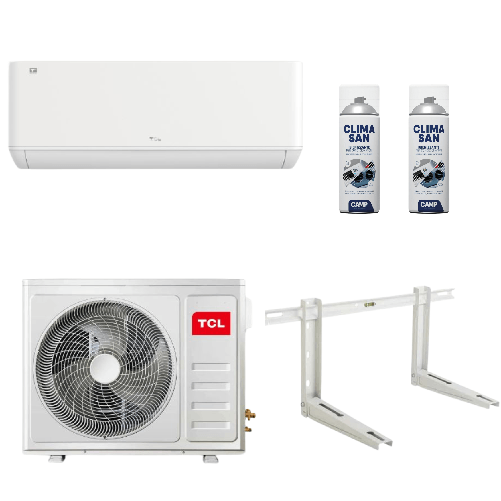 Set climatizzatore tcl gentle classe a++/a+ inverter wi fi staffa e sanificante *** potenza 12000 btu/h, confezione 1