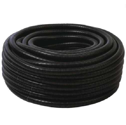 Tubo corrugato guaina cavi elettrici pieghevole pvc autoestinguente nero *** diametro 20 millimetri, lunghezza metri ...