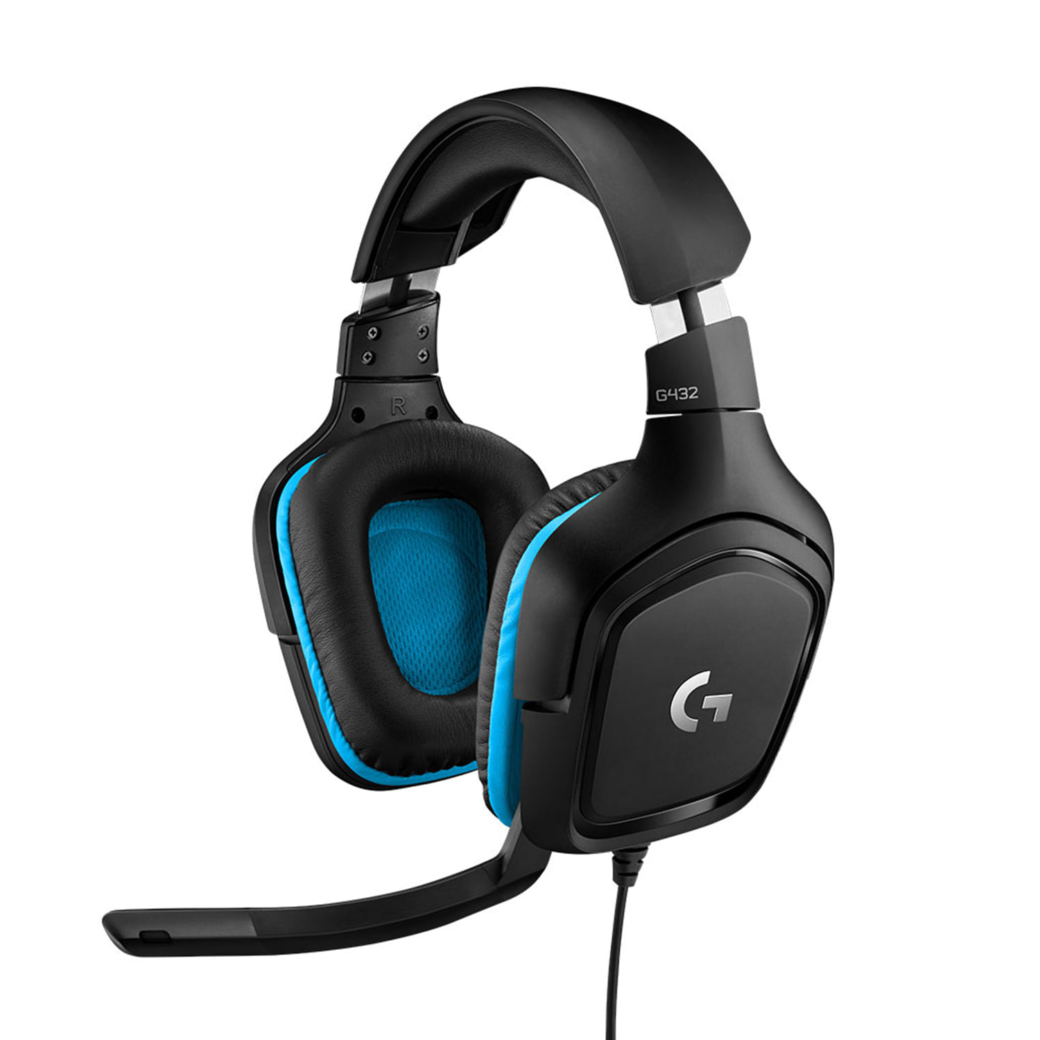 Logitech G G432 Auricolare Cablato A Padiglione Giocare Nero Blu Logitech G G432 Auricolare Cablato A Padiglione Gaming Nero, Blu