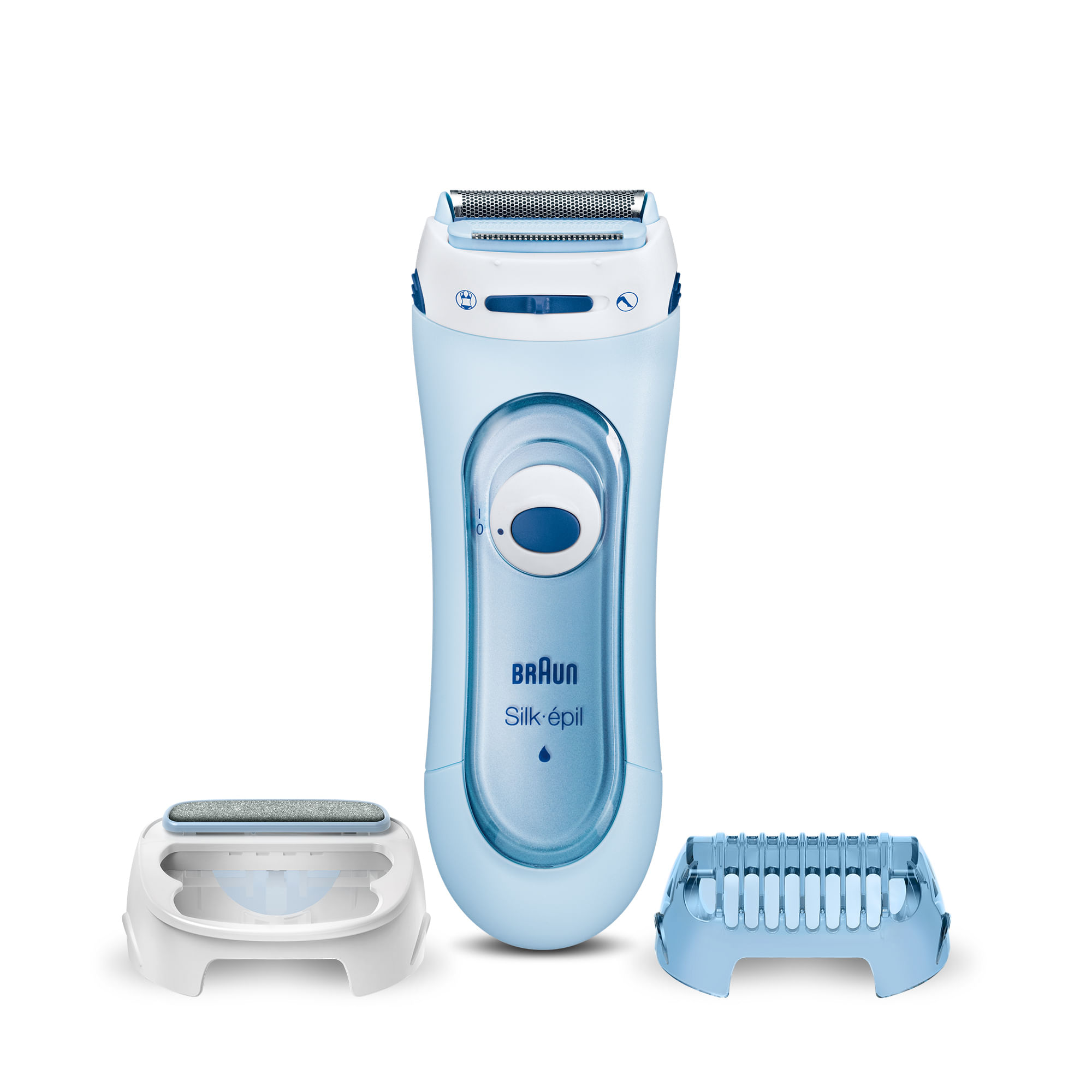 Braun Silk-épil LS5-160 Blu - Depilatore Donna Elettrico Senza Fili, Rifinitore E Sistema Esfoliante Wet&Dry 3 In 1 Con 2 Accessori