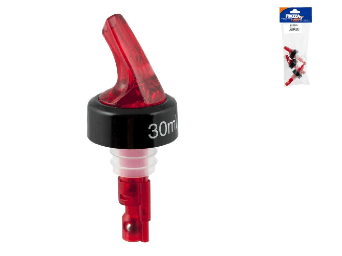 Confezione 3 Tappi Versatili Metrici ml 30 Rosso Nero Piazza