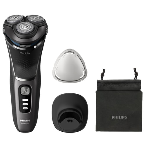 Philips Rasoio barba Philips S3343 13 SERIE 3000 SkinProtect Nero e Grigio Philips Shaver 3000 Series S3343-13 Rasoio elettrico Wet and Dry