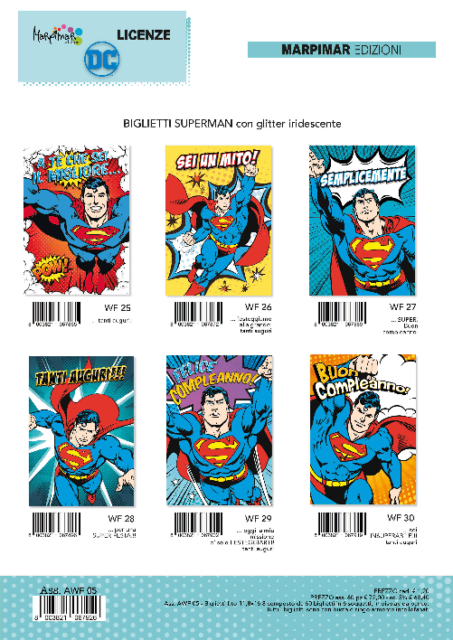 Marpimar AWF05 - BUON COMPLEANNO /TANTI AUGURI SUPERMAN (12PZ)