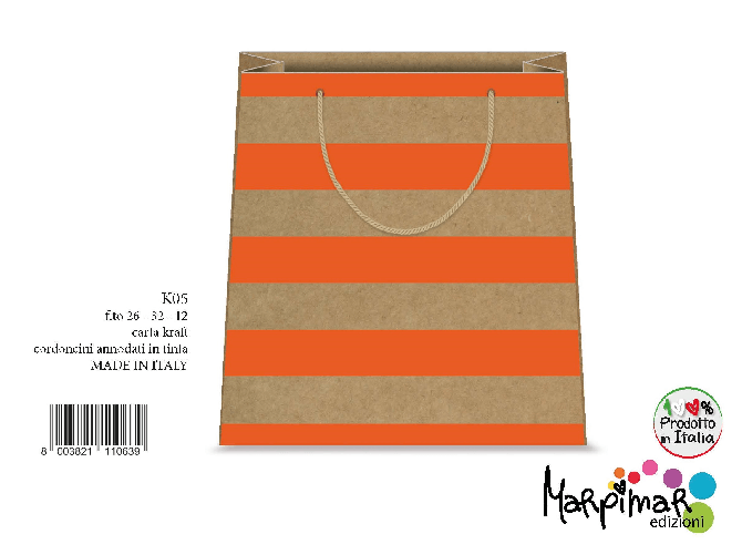 Marpimar SHOPPER KRAFT ORANGE 26x32x12 K05