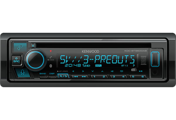 Kenwood Electronics KDC-BT960DAB Nero 2000 W Bluetooth