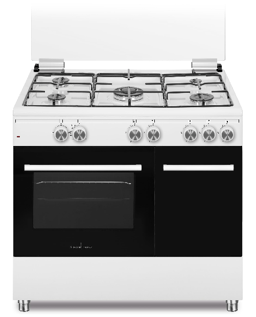 Cucina Bianca 90x60 con Forno Gas e Grill Elettrico