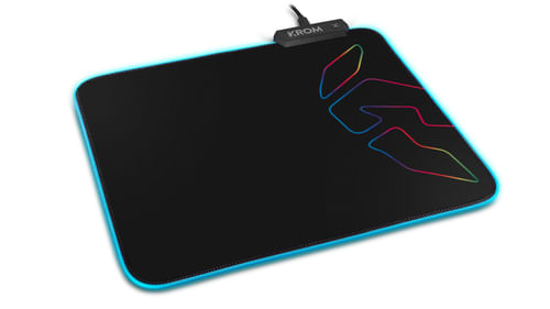Krom Knout RGB Tappetino per mouse per gioco da computer Nero