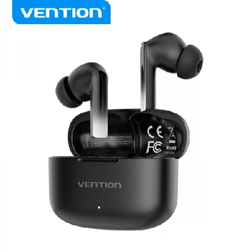 Cuffie Bluetooth 5.3 Vention con Custodia di Ricarica - Autonomia 6h ELF E04 - Colore Nero