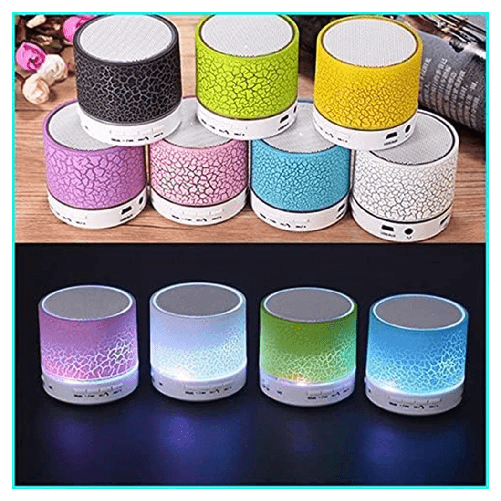 Trade Shop Traesio-mini Altoparlante Bluetooth Con Luce Led Usb Bomboniere Regalo Per Adulti Bambini -