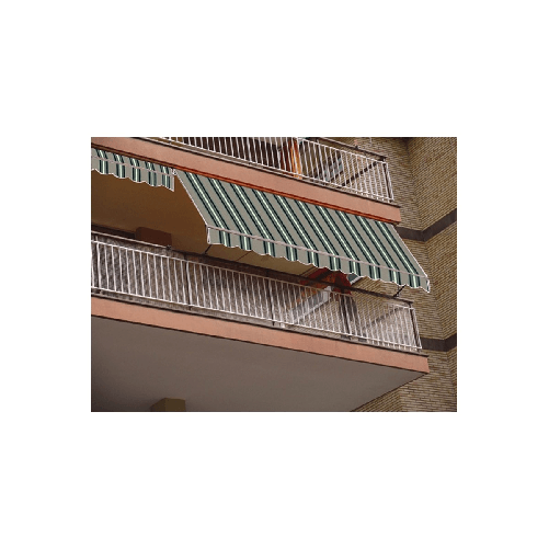 Tenda da Sole a Caduta 300x250 Verde con Bracci Balcone Rullo Soffitto Parasole
