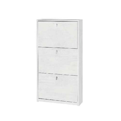 Mobile Scarpiera 3 Ante a Ribalta Ossido Slim in Legno Porta Scarpe Slim Armadio