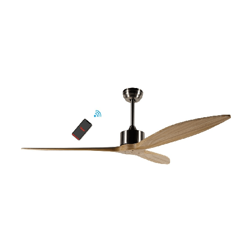 Ventilatore in Legno 3 Pale Elettrico Estate Inverno da Soffitto con Telecomando