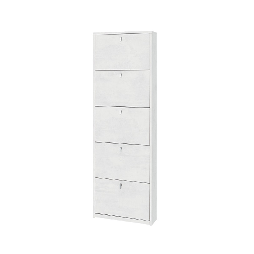 Mobile Alto Scarpiera 5 Ante Ribalta Ossido Slim Legno Porta Scarpe Salvaspazio