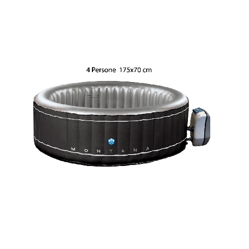 Piscina Spa Vasca Idromassaggio 175x70 Rotonda 4 Adulti Gonfiabile Pompa Filtro