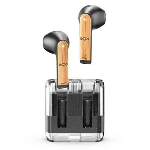 Marley House of Zion True Wireless Bluetooth Earbuds In-Ear USB-C Materiali Sostenibili Nero