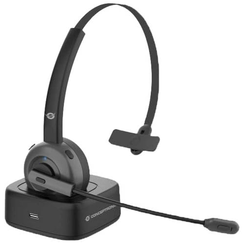 Conceptronic POLONA03BD cuffia e auricolare Wireless A Padiglione Ufficio Bluetooth Base di ricarica Nero
