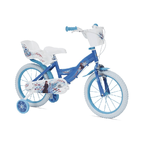 Bicicletta da Bambina 16 Pollici Frozen con Rotelle Bici Mountain Bike per Bimba