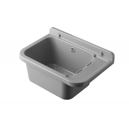 Pilozzo per Esterno Lavabo 50x34 cm Lavanderia Grigio Lavello a Muro