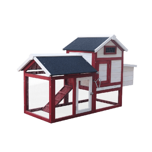 Gabbia Pollaio Casetta in Legno 2 - 3 Galline Recinto per Polli Volatili Quaglie