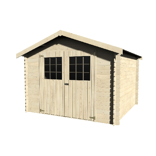 Casetta in Legno 3x3 mt 28 mm Block House Moderna Porta Attrezzi da Giardino
