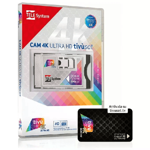 Telesystem TELE System CAM tivùsat 4K Ultra HD Modulo di accesso condizionato (CAM) TELE System CAM tivùsat 4K Ultra HD Modulo di accesso condizionato