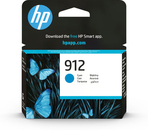 HP 912 3YL77AE Cartuccia Originale Standard 315 Pagine HP Cartuccia di inchiostro ciano originale 912