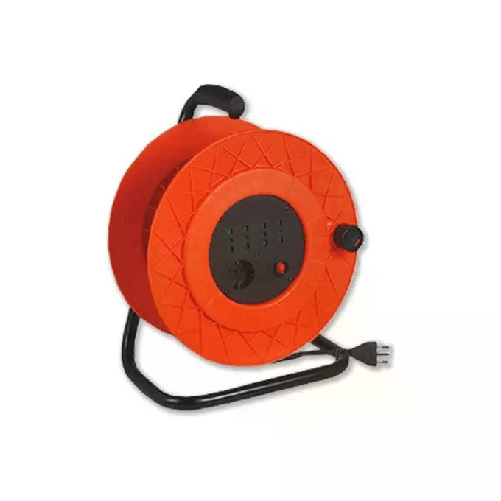Fanton Prolunga con Avvolgicavo Golia 25 mt 3g1,5 H05vv-f 2p+t 16a Standard Italiano Bipasso Italo-tedesca 2p+t 16a (x 4) Arancio-nero