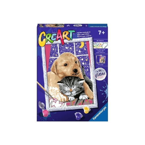 Ravensburger Gioco Creativo Creart Amici Pelosi con Glitter Ravensburger CreArt Serie D: Amici pelosi