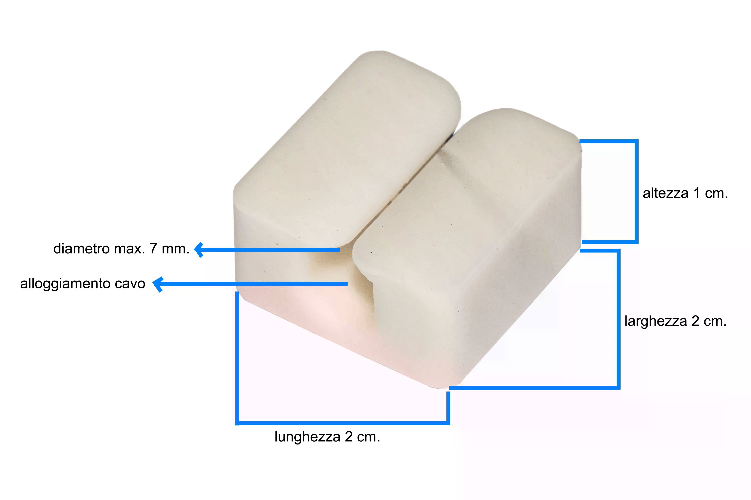 Link Kit 4 Pezzi Supporti per Gestione Cavi Bianco