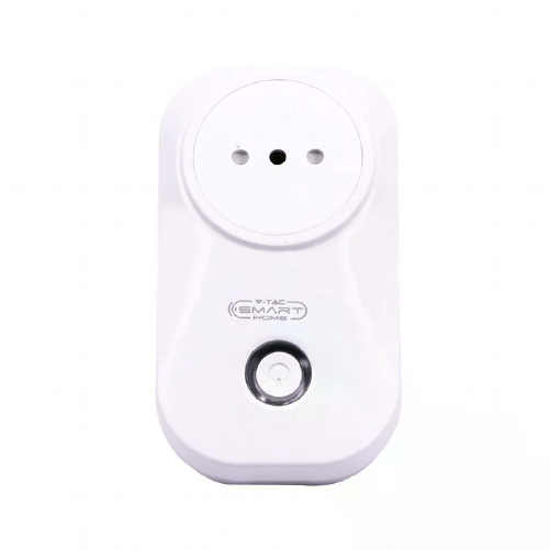 V-TAC Spina Wifi Italiana con Interruttore Compatibile ad Amazon Alexa Google Home e Nest Colore Bianco