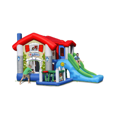 Castello Gonfiabile Scivolo per Bambini Big House Gioco Vasca Palline Saltarello
