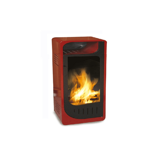 Stufa Bioetanolo Fiammetta Statica Junior Rossa Camino 3kw 25m2 - Capienza 1.5lt