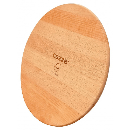 Tagliere Rotondo 35 cm in Legno di Faggio per Taglio e Servizio Pizza