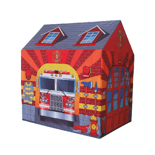 Tenda da Gioco per Bambini Caserma Pompieri Casetta Bimbi Uso Interno Esterno