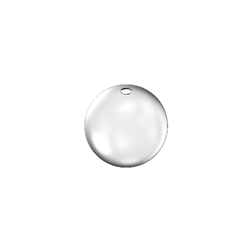 Rosone Contemporaneo Rubber Metallo Bianco Medio