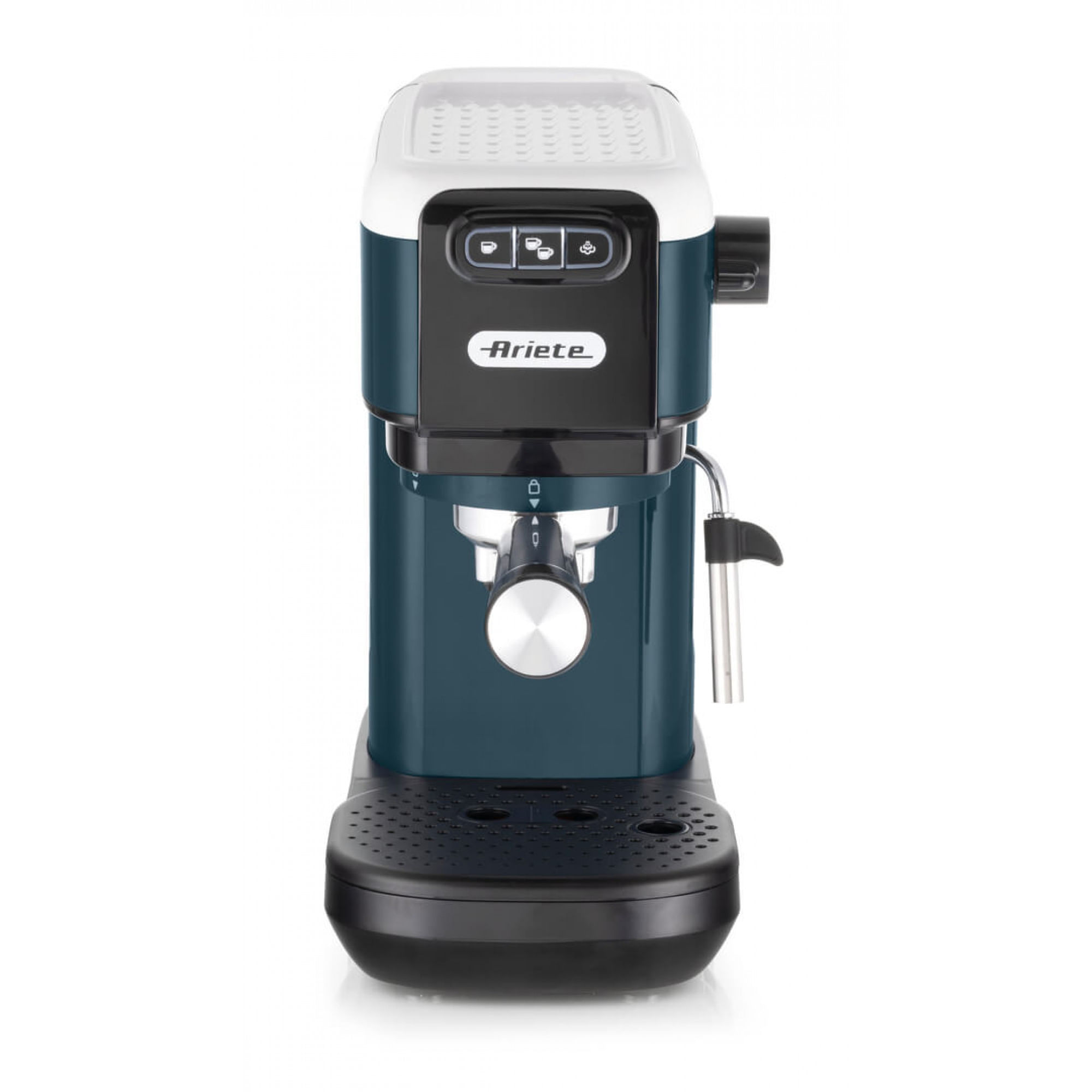 Ariete 1399 Macchina da caffè espresso Snow White, Per polvere e cialde ESE, 1300 W, Capacità 1,1L, 15 bar di pressione, Filtro 1, 2 tazze e cialda ES