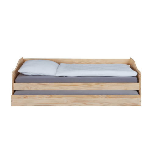 Letto Singolo in Legno Salvaspazio con Cassettone Estraibile 90x200
