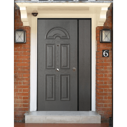 Porta Blindata Grigio Doppia Anta Per Ingresso Esterno Portone Blindato Classe 3